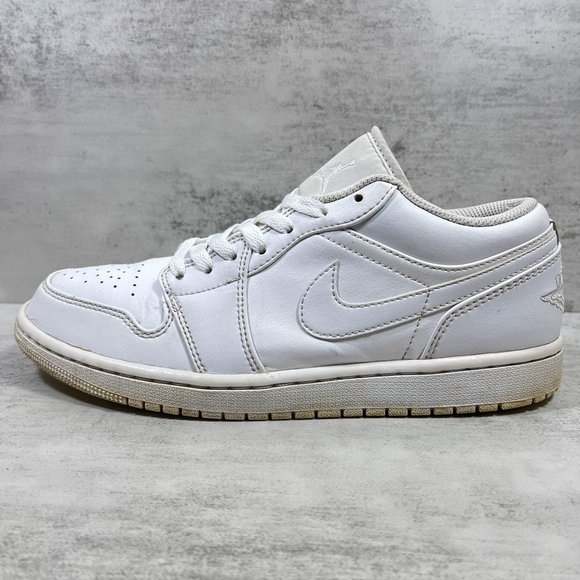 Nike Jordan 1 Low Triple White Sneakers - Men\'s Size 8.5 - White main image 4
